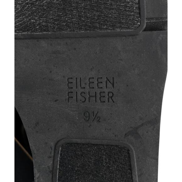 Eileen Fisher Alec Wedge Pump Shoes In Midnight Black Size 9.5 - Picture 10 of 10